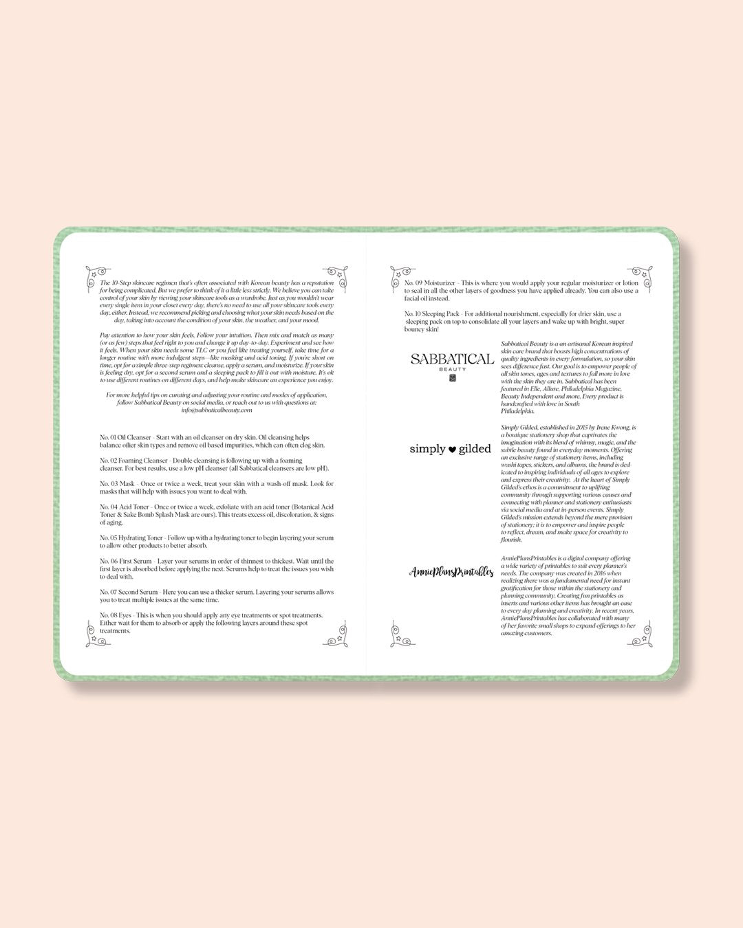 My Skincare Journey Notebook Set - Sabbatical Beauty