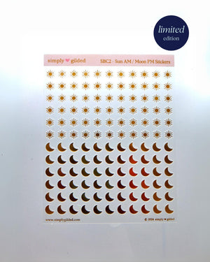 Simply Gilded Sun & Moon Stickers - Sabbatical Beauty